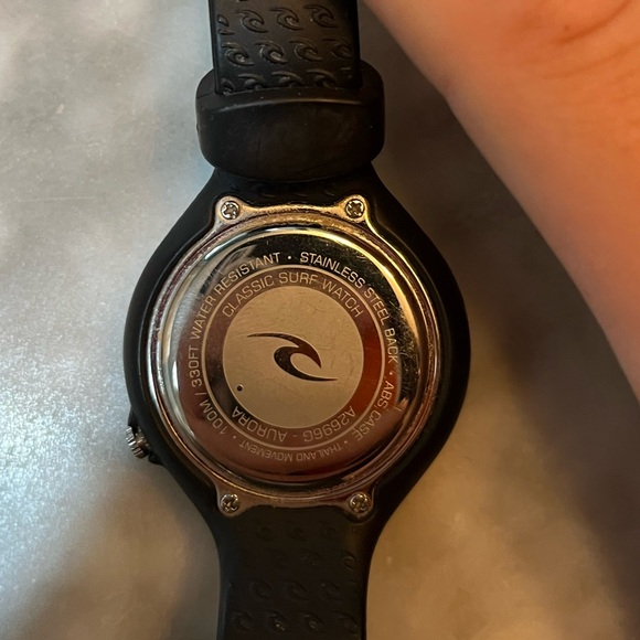 Black Rip Curl Surf Watch with Stainless Steel Back - Picture 1 of 3